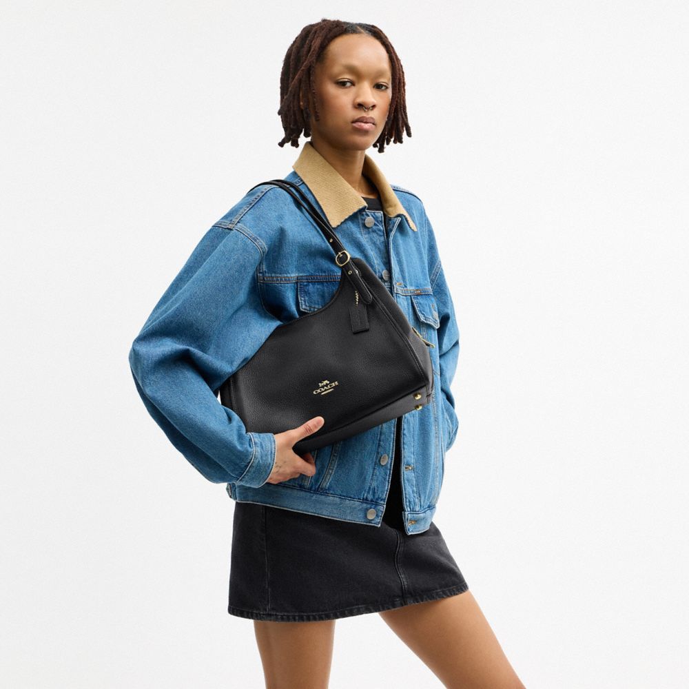 Coach Erin Shoulder Bag Gold/Black