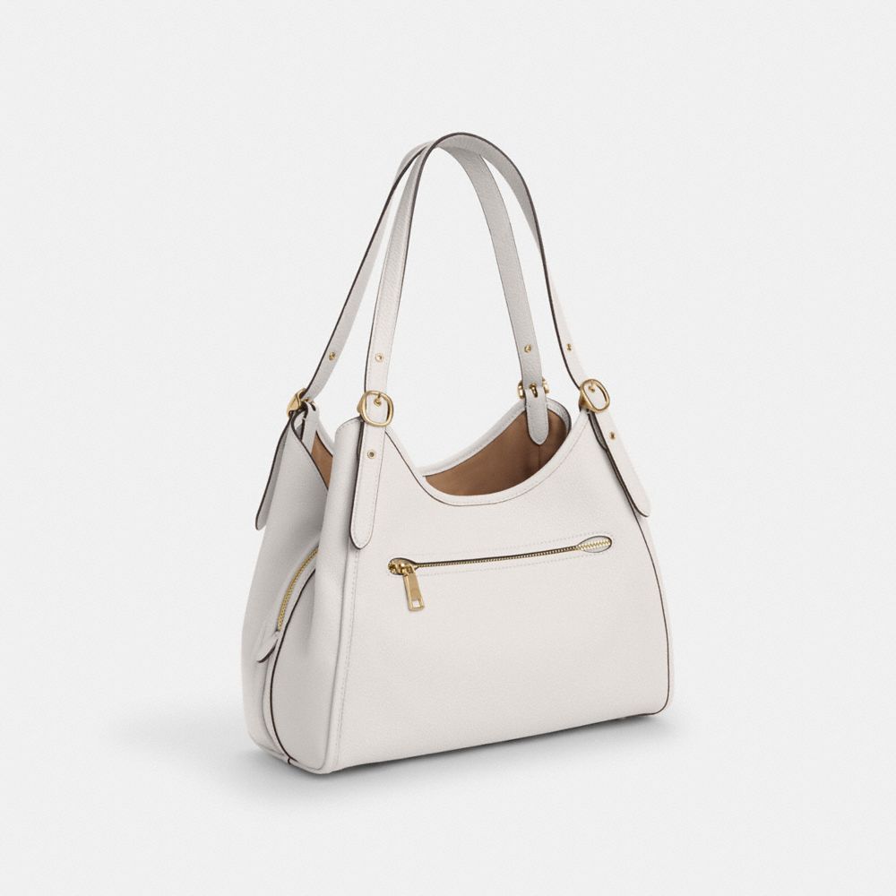 Erin Shoulder Bag Pebbled Leather-Gold-Chalk Pebbled Leather-Gold-Chalk