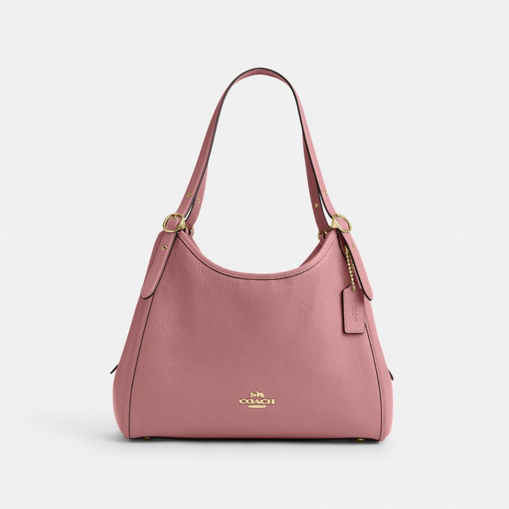 Coach Erin Shoulder Bag Gold Peony