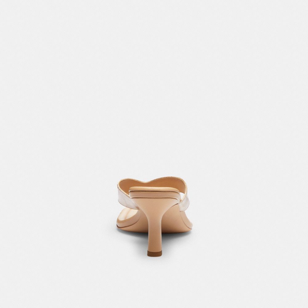 Coach Kitten Heel In Signature Canvas Beechwood