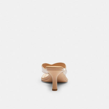 Coach Kitten Heel In Signature Canvas Beechwood