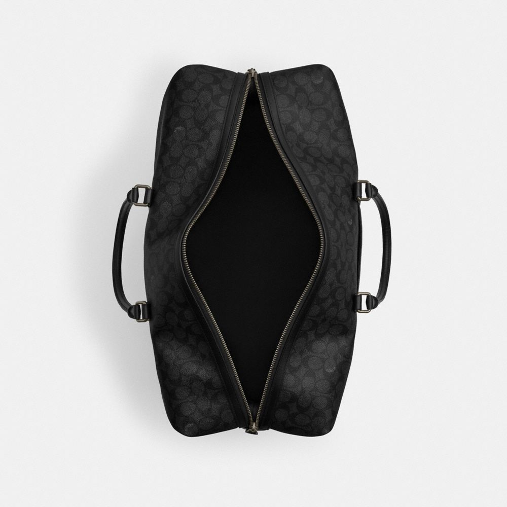 Coach Trekker Bag 52 In Signature Canvas Gunmetal Charcoal Black