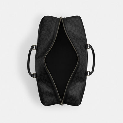 Coach Trekker Bag 52 In Signature Canvas Gunmetal Charcoal Black
