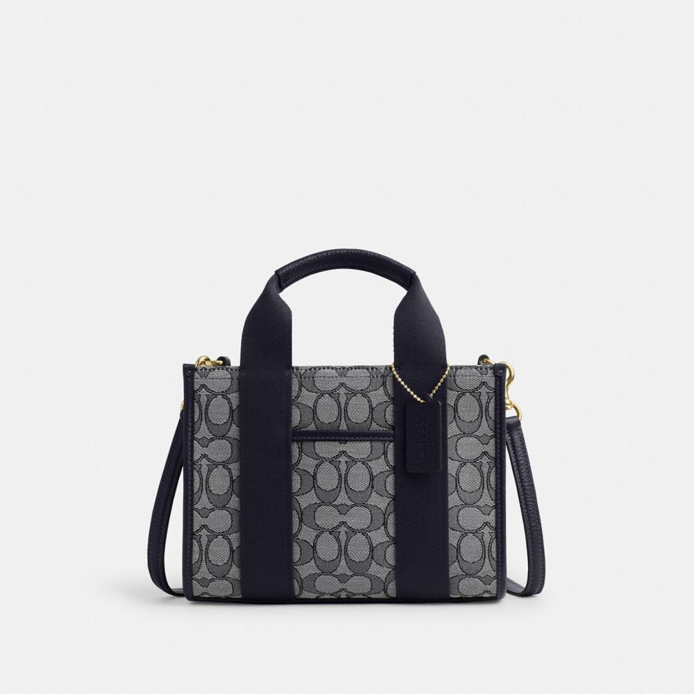 Smith Tote Bag 24 In Signature Jacquard Signature Jacquard-Gold-Navy-Midnight Navy Signature Jacquard-Gold-Navy-Midnight Navy