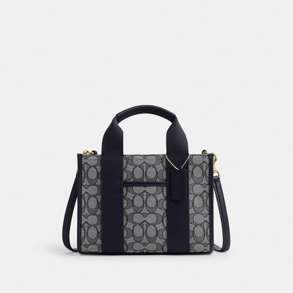 Smith Tote Bag 24 In Signature Jacquard Signature Jacquard-Gold-Navy-Midnight Navy Signature Jacquard-Gold-Navy-Midnight Navy