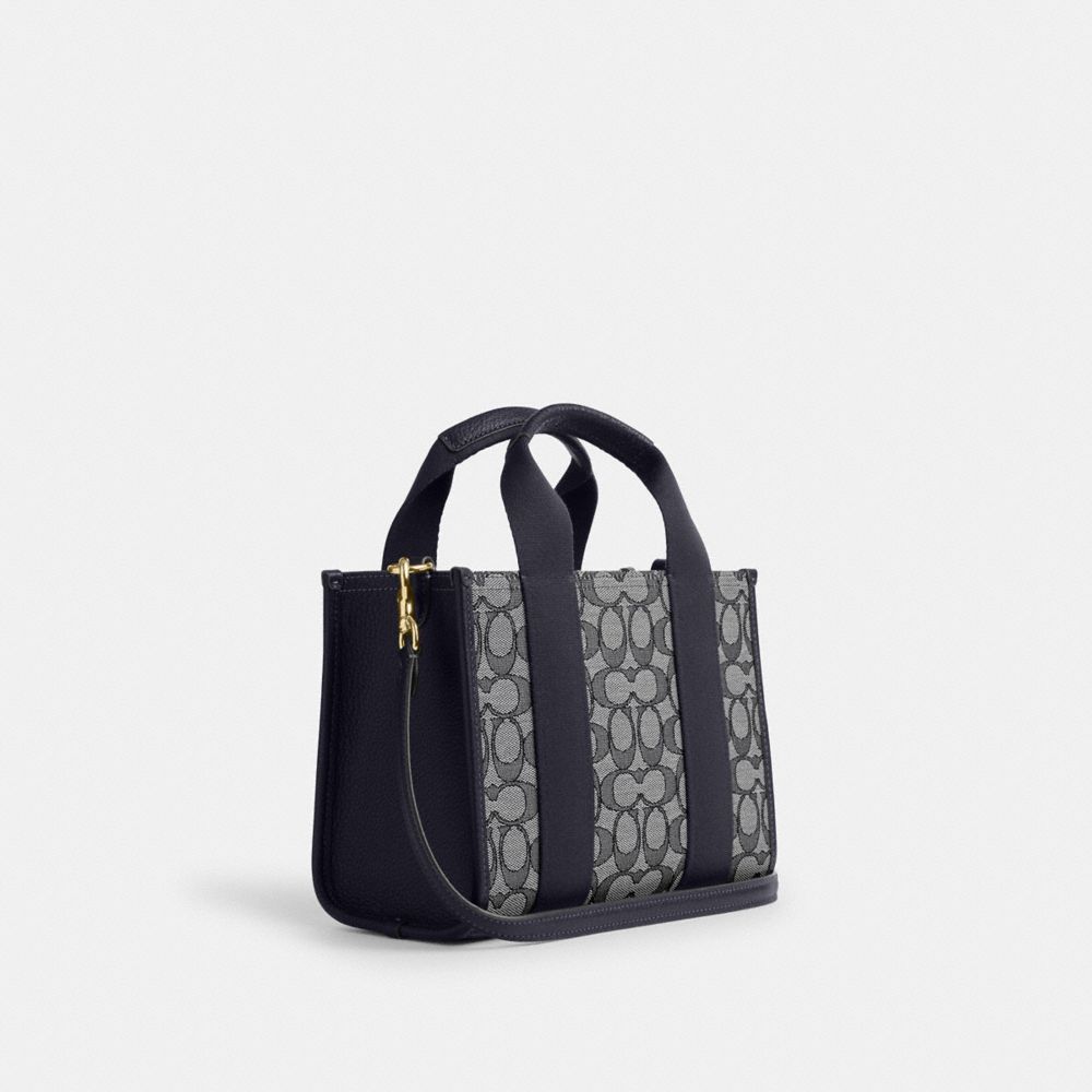 Smith Tote Bag 24 In Signature Jacquard Signature Jacquard-Gold-Navy-Midnight Navy Signature Jacquard-Gold-Navy-Midnight Navy