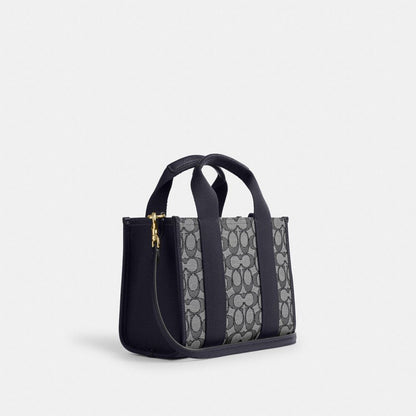 Smith Tote Bag 24 In Signature Jacquard Signature Jacquard-Gold-Navy-Midnight Navy Signature Jacquard-Gold-Navy-Midnight Navy