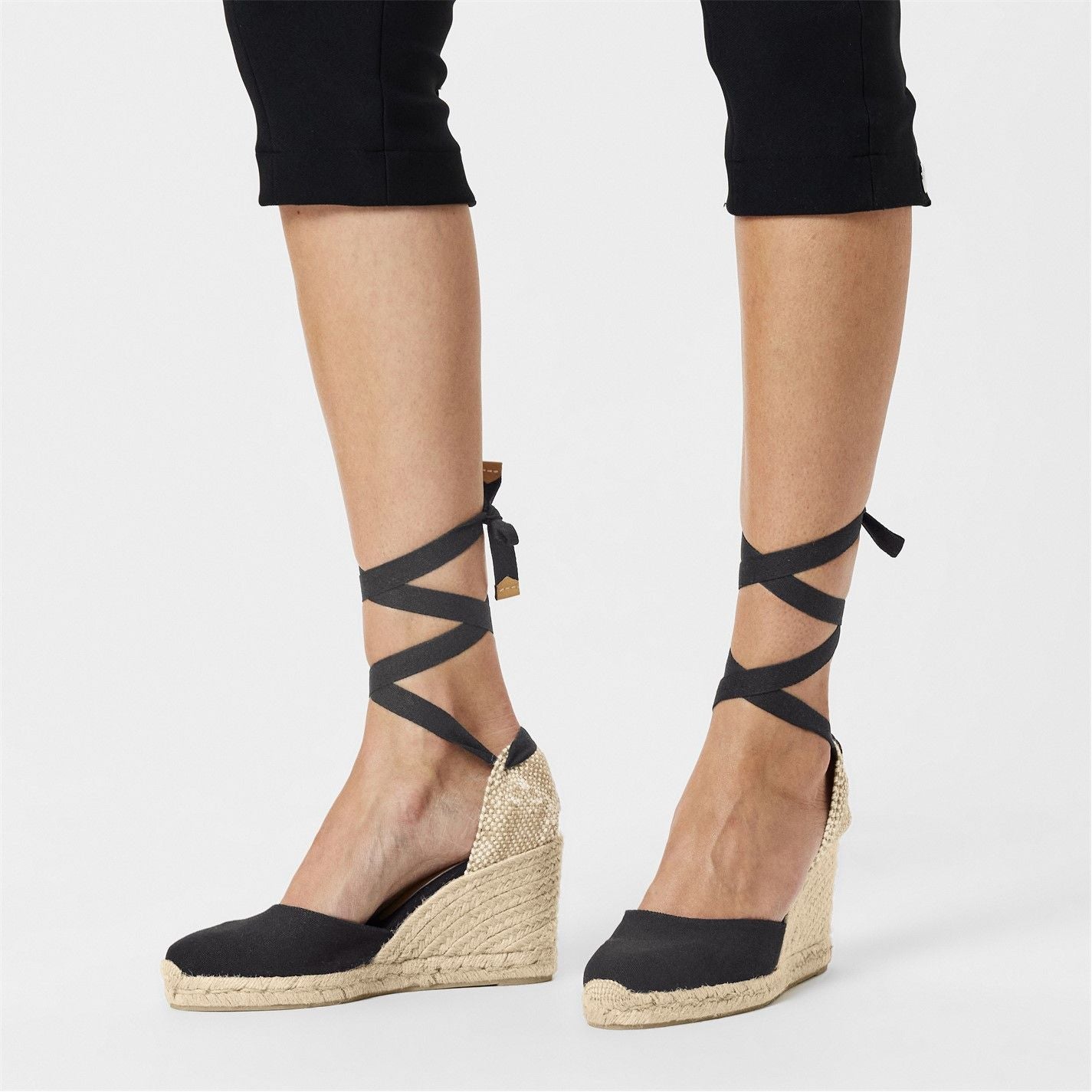  Carina Wedge Sandals Black 100