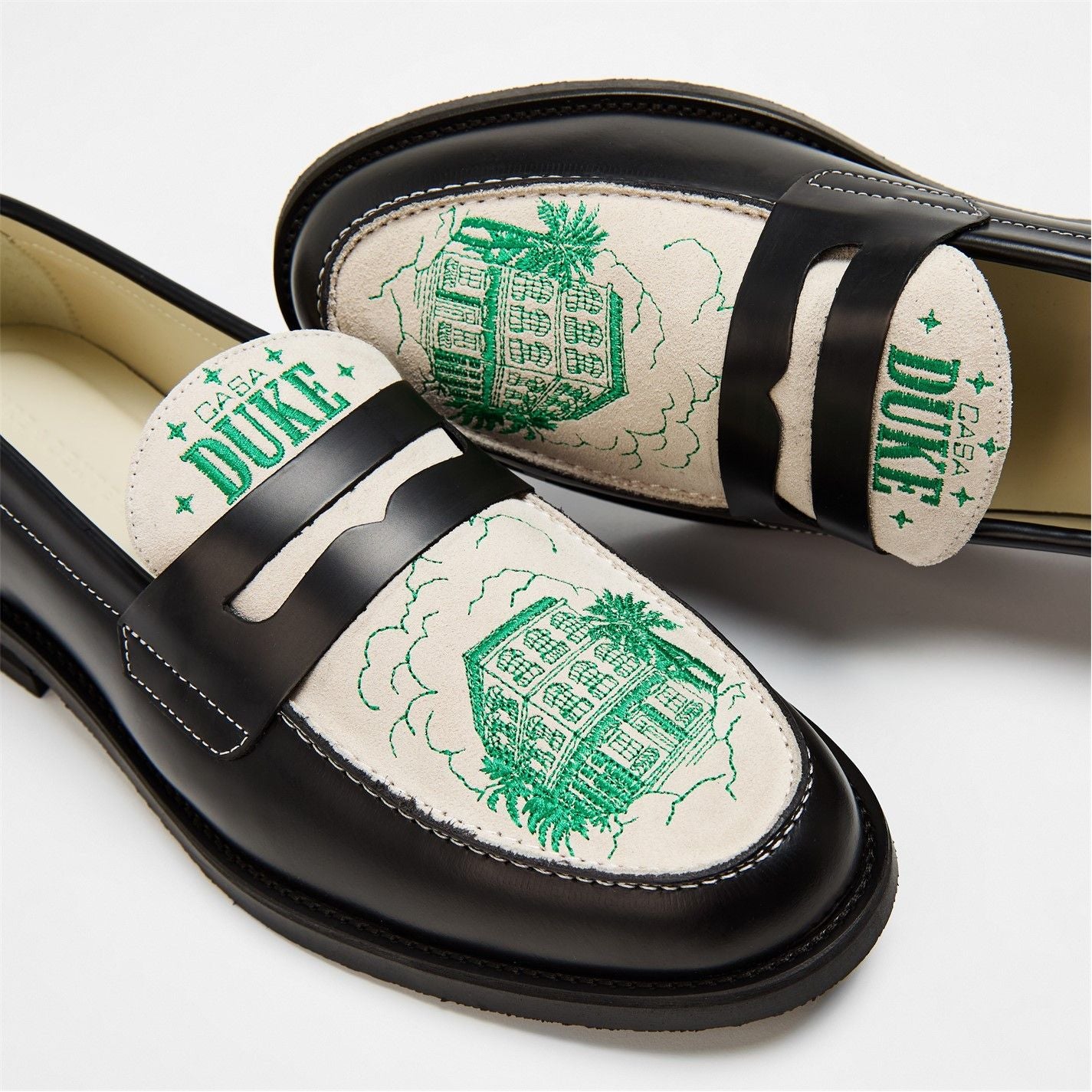  Casa Duke Penny Loafers Black