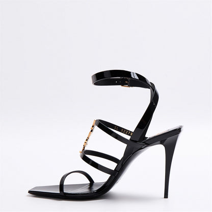  Cassandra Heeled Sandals Black