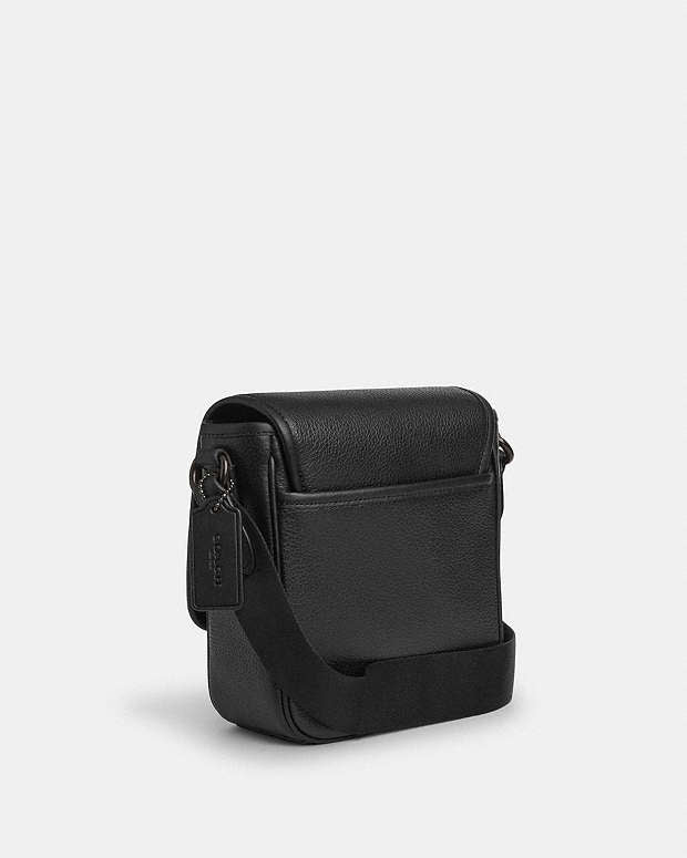 Lucas Crossbody Bag Pebbled Leather-Black Copper-Black Pebbled Leather-Black Copper-Black