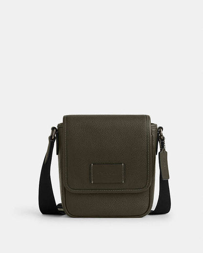 Lucas Crossbody Bag Pebbled Leather-Qb-Uniform Green Pebbled Leather-Qb-Uniform Green
