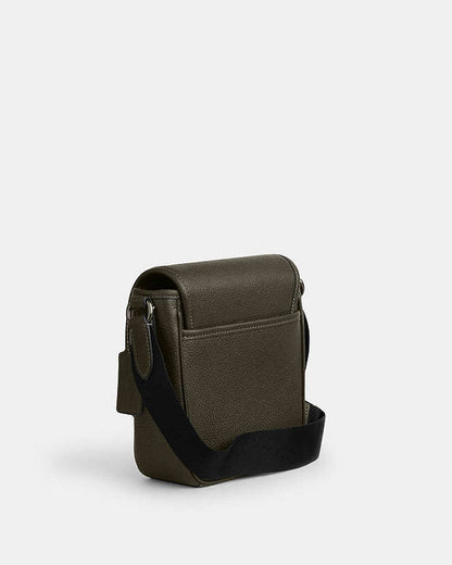 Lucas Crossbody Bag Pebbled Leather-Qb-Uniform Green Pebbled Leather-Qb-Uniform Green