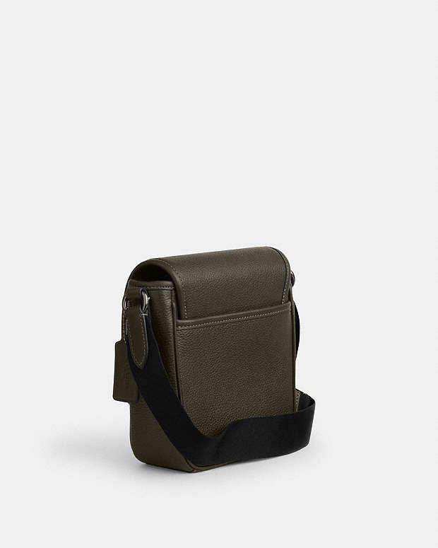 Lucas Crossbody Bag Pebbled Leather-Qb-Uniform Green Pebbled Leather-Qb-Uniform Green