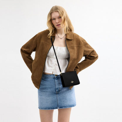 Coach Slim Crossbody Bag Gold Black