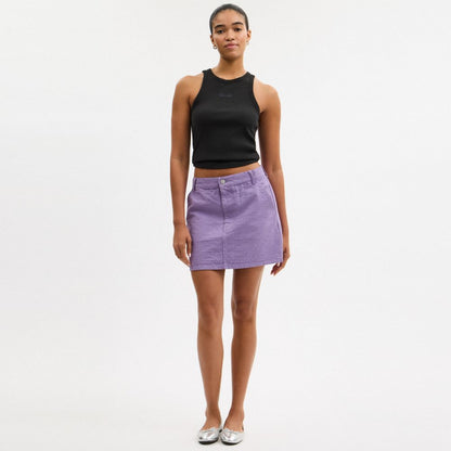 Coach Signature Denim Skirt Purple
