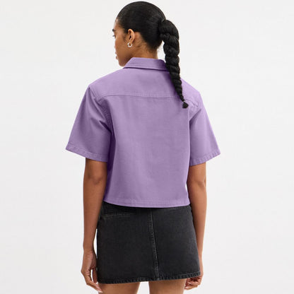 Coach Denim Short Sleeve Top Purple