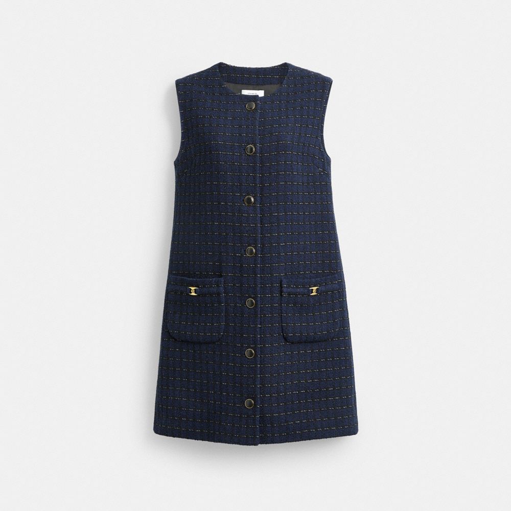 Coach Heritage C Boucle Dress Navy