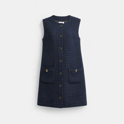 Coach Heritage C Boucle Dress Navy