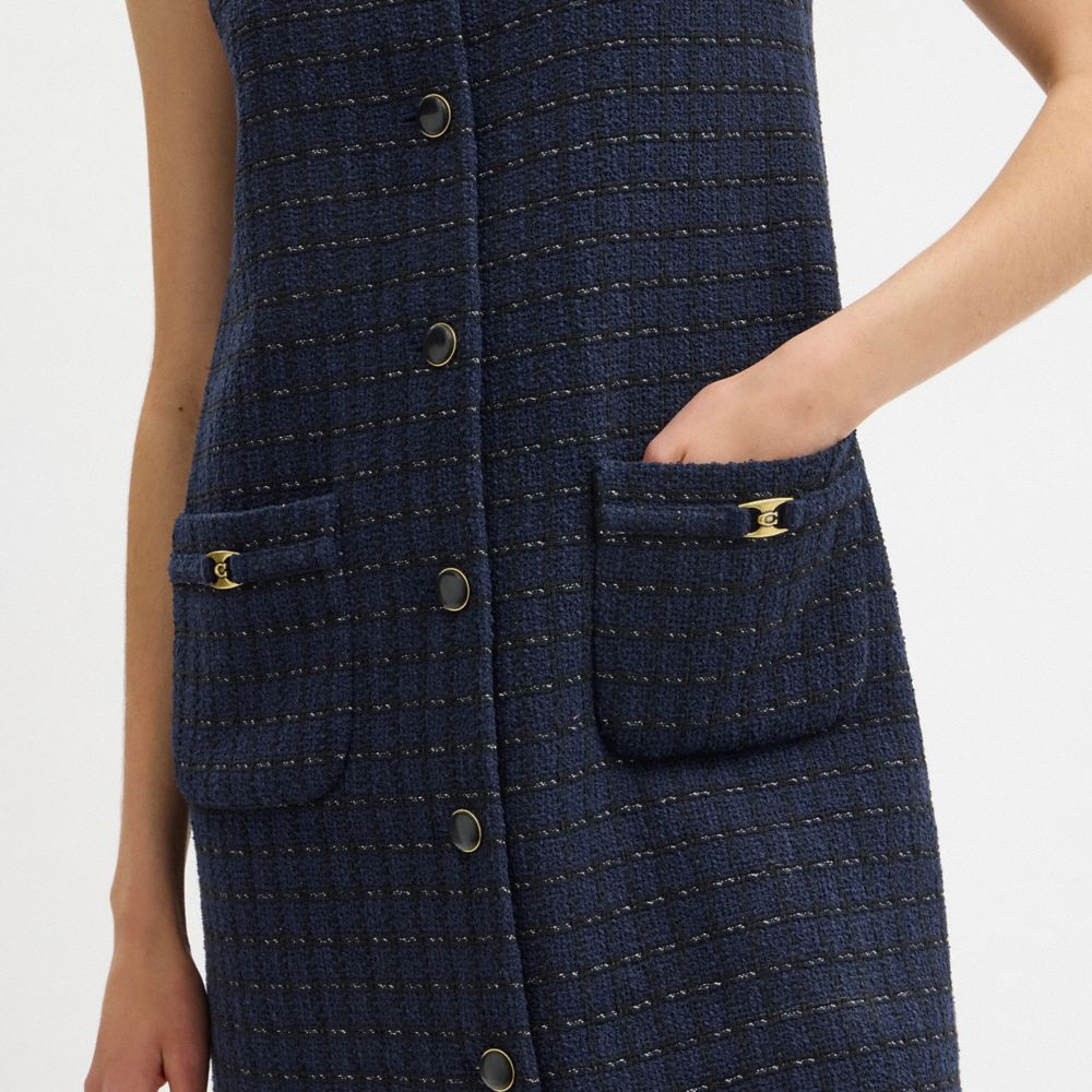 Coach Heritage C Boucle Dress Navy