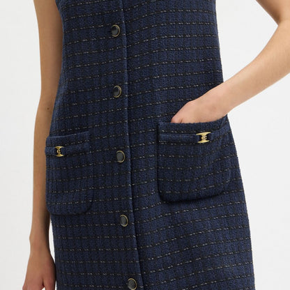 Coach Heritage C Boucle Dress Navy