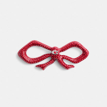 Coach Pavé Bow Barrette Silver