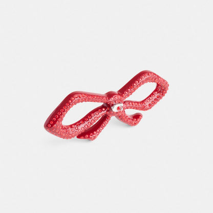 Coach Pavé Bow Barrette Silver