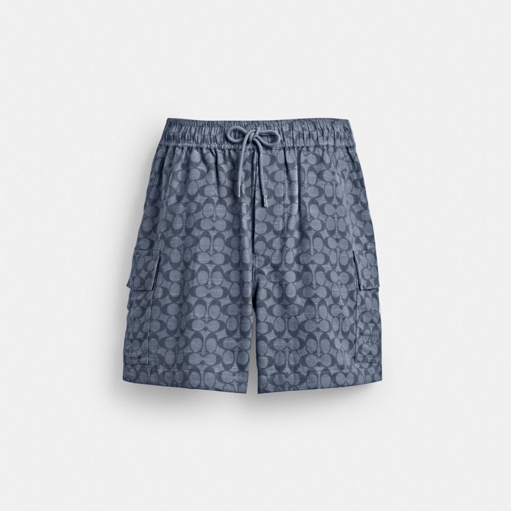 Coach Signature Camp Shorts Navy