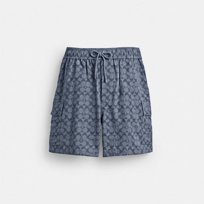 Coach Signature Camp Shorts Navy