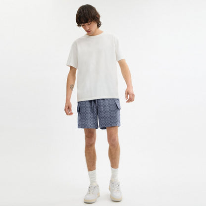 Coach Signature Camp Shorts Navy