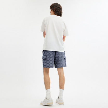 Coach Signature Camp Shorts Navy