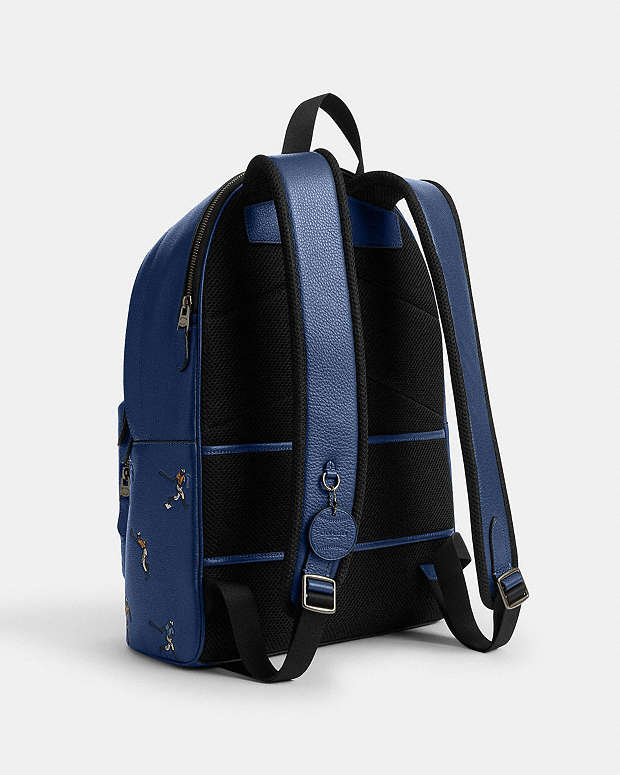 West Backpack With Baseball Print Qb-Deep Blue Multi Qb-Deep Blue Multi
