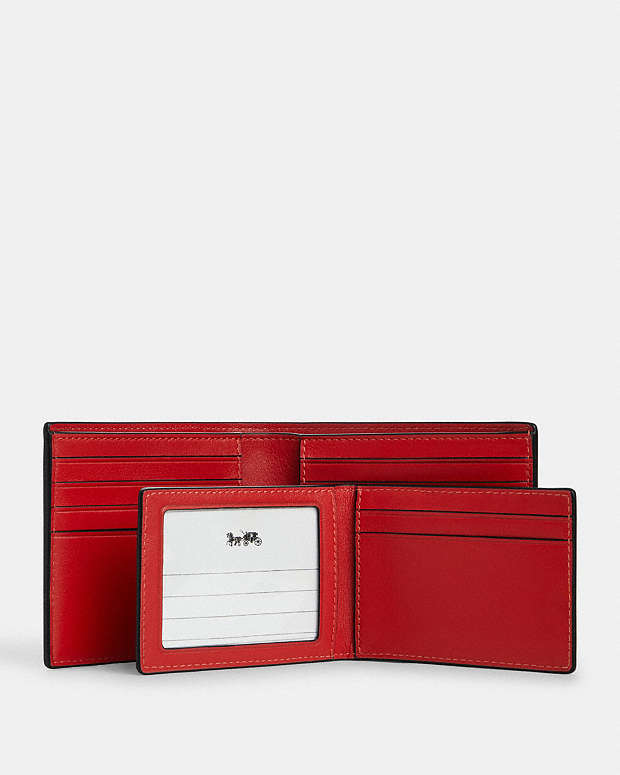 3 In 1 Wallet With Whipstitch Sport Red-Chalk Sport Red-Chalk