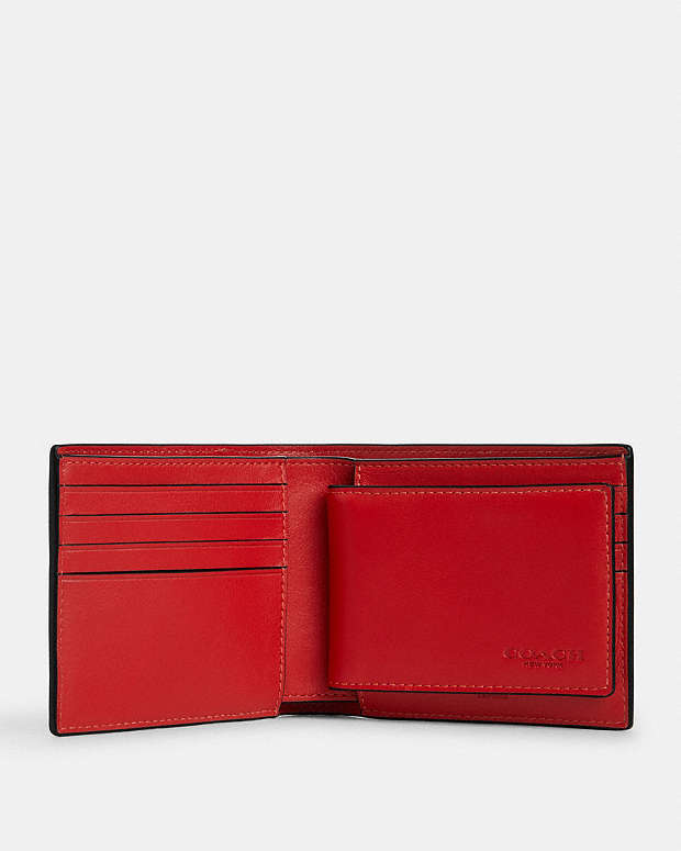 3 In 1 Wallet With Whipstitch Sport Red-Chalk Sport Red-Chalk