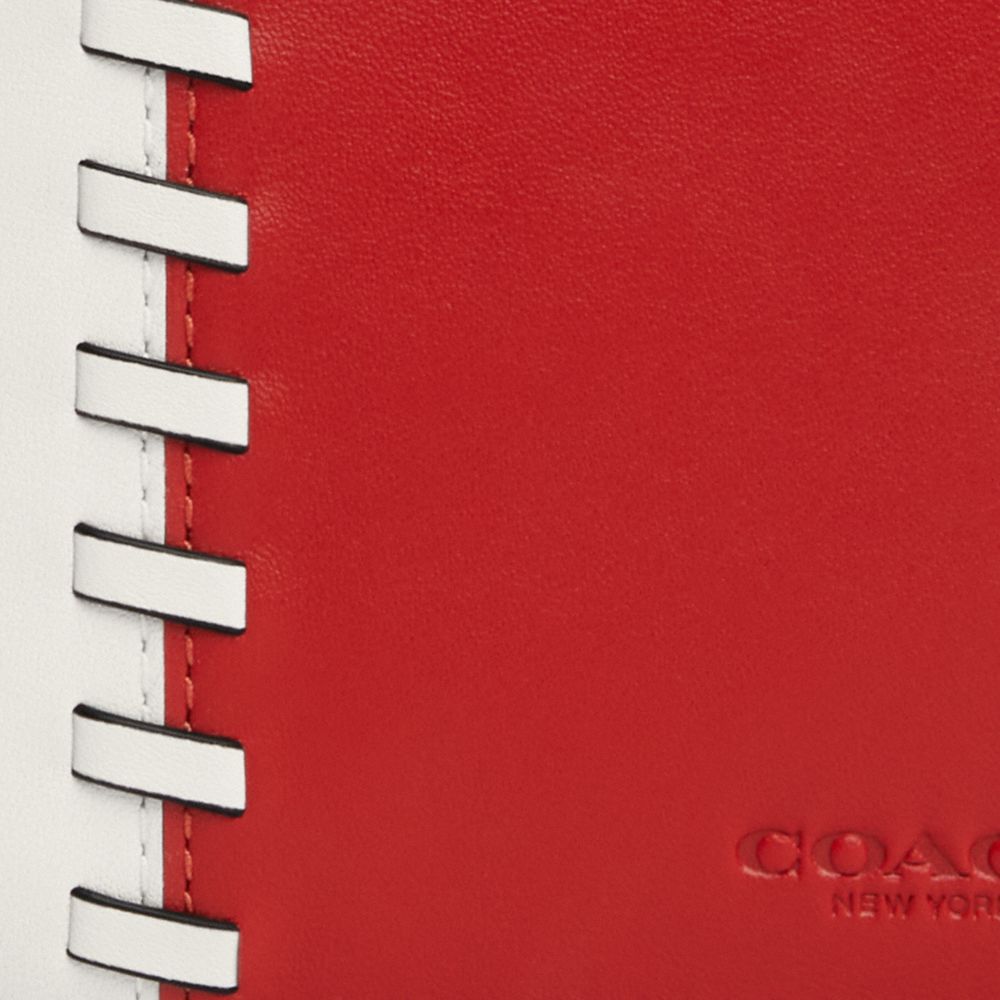 3 In 1 Wallet With Whipstitch Smooth Leather-Sport Red-Chalk Smooth Leather-Sport Red-Chalk