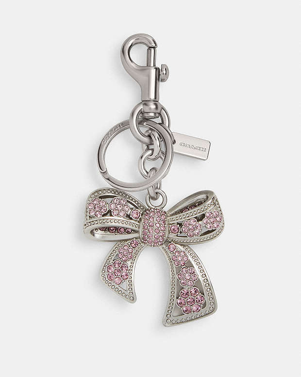 Bow Bag Charm Silver-Purple Silver-Purple