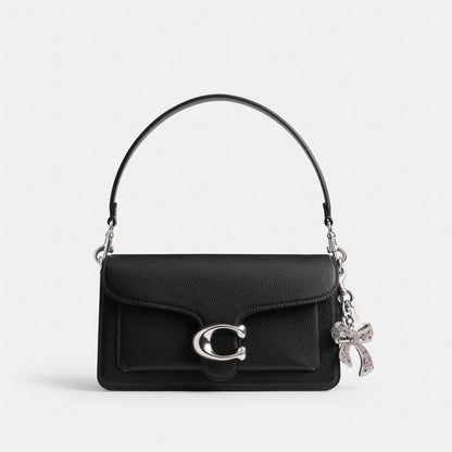 Coach Bow Bag Charm Silver Purple