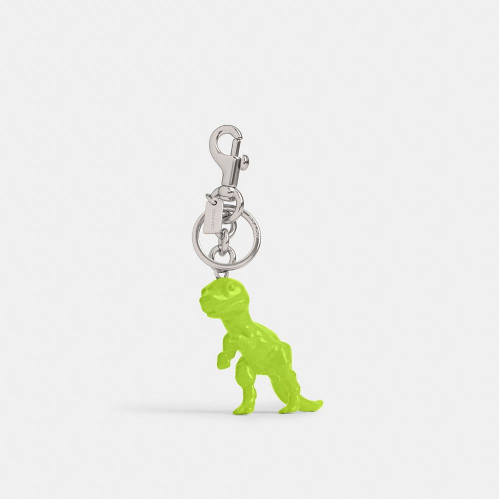 Coach T Rex Bag Charm Silver Green