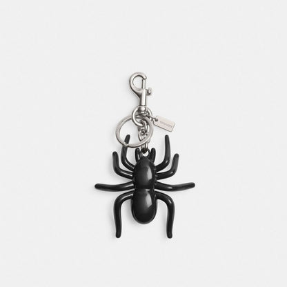 Coach Spider Bag Charm Silver Black