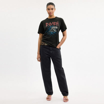 Coach Signature Skeleton Rexy T Shirt Black