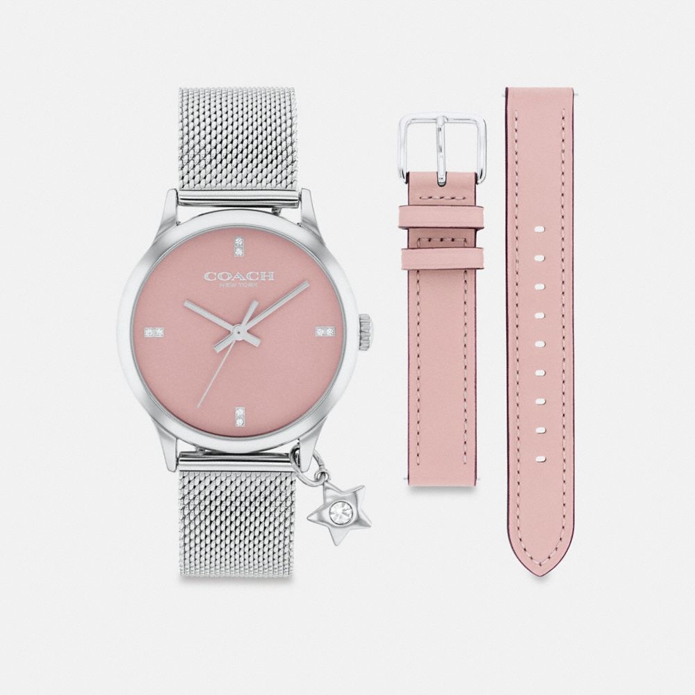 Coach Ruby Watch Gift Set, 32 Mm Stainless Steel Blush