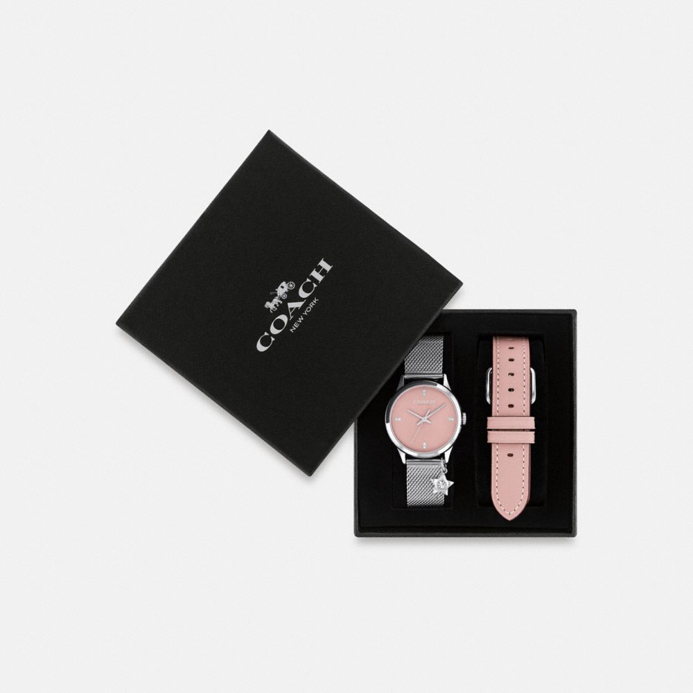 Coach Ruby Watch Gift Set, 32 Mm Stainless Steel Blush