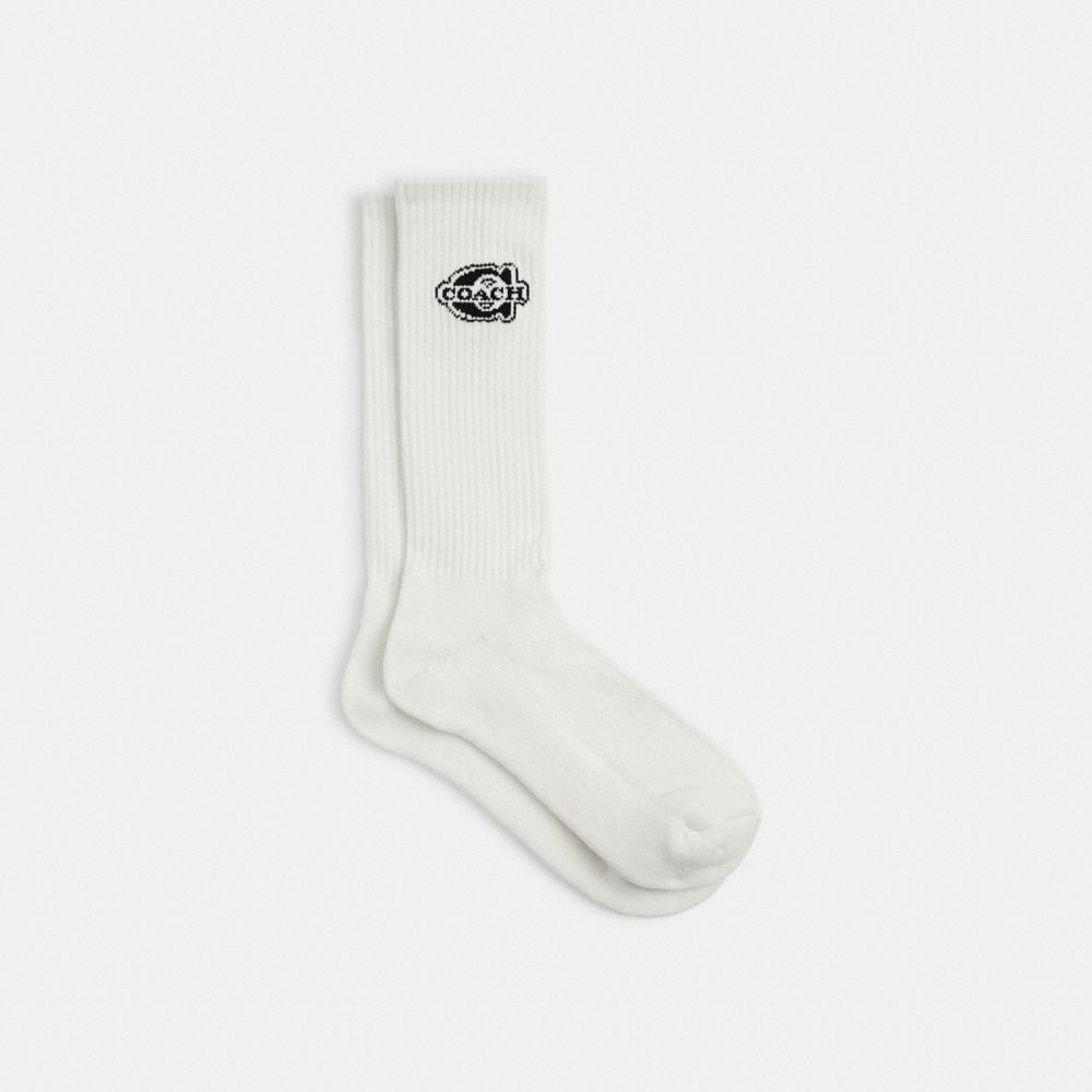 Coach Soho Calf Socks Chalk