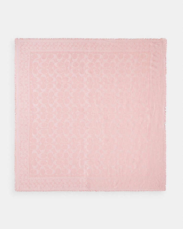 Signature Oversized Square Scarf Dusty Pink Dusty Pink