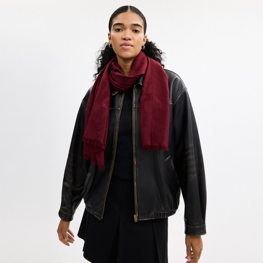 Coach Signature Wrap Burgundy