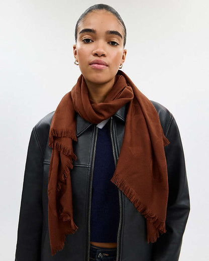 Signature Wrap Wool Silk Blend-Sable Wool Silk Blend-Sable