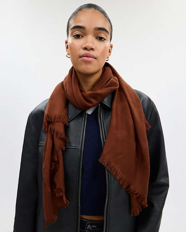 Signature Wrap Wool Silk Blend-Sable Wool Silk Blend-Sable