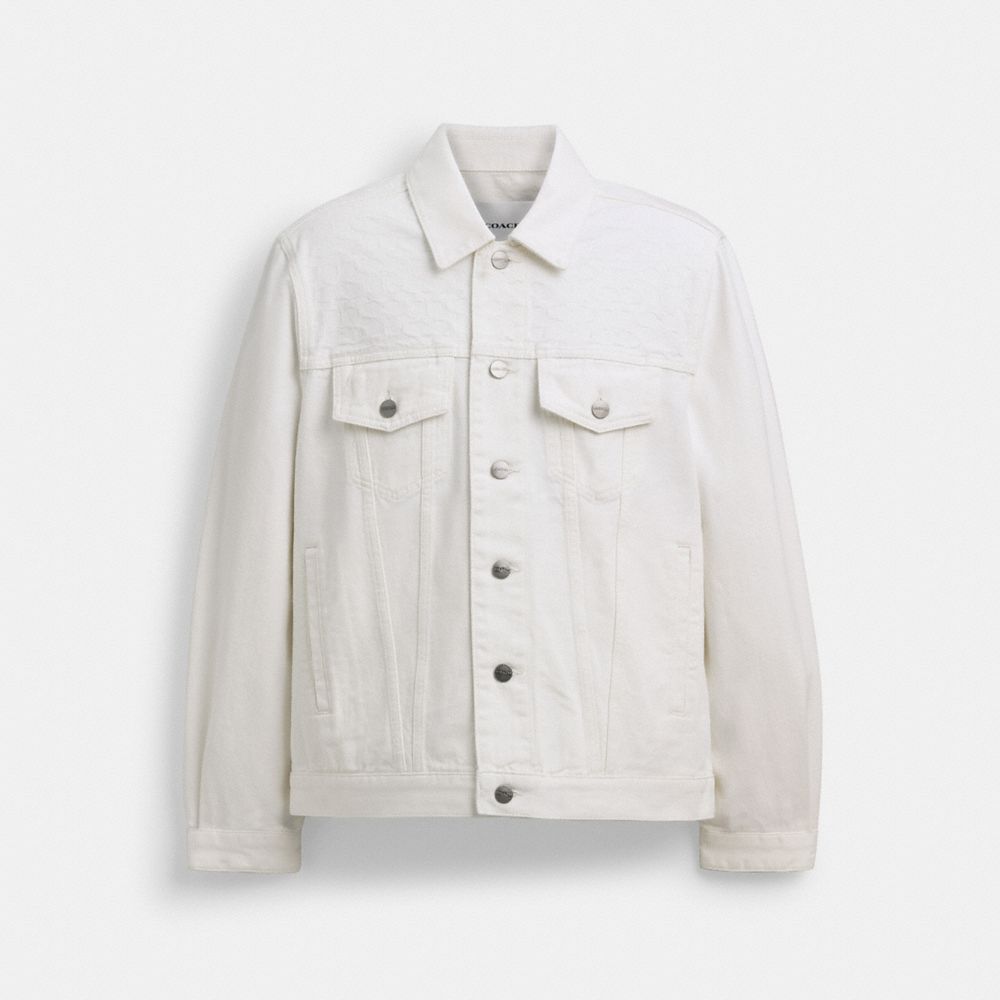 Coach Trucker Jacket White