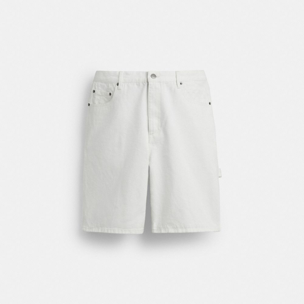 Coach Denim Shorts White