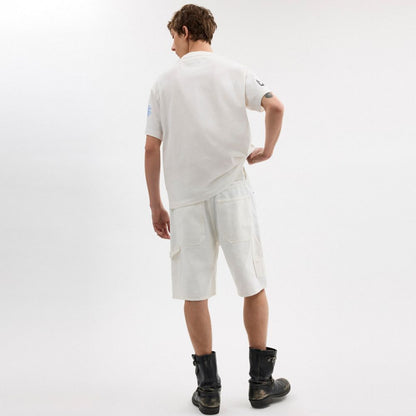 Coach Denim Shorts White